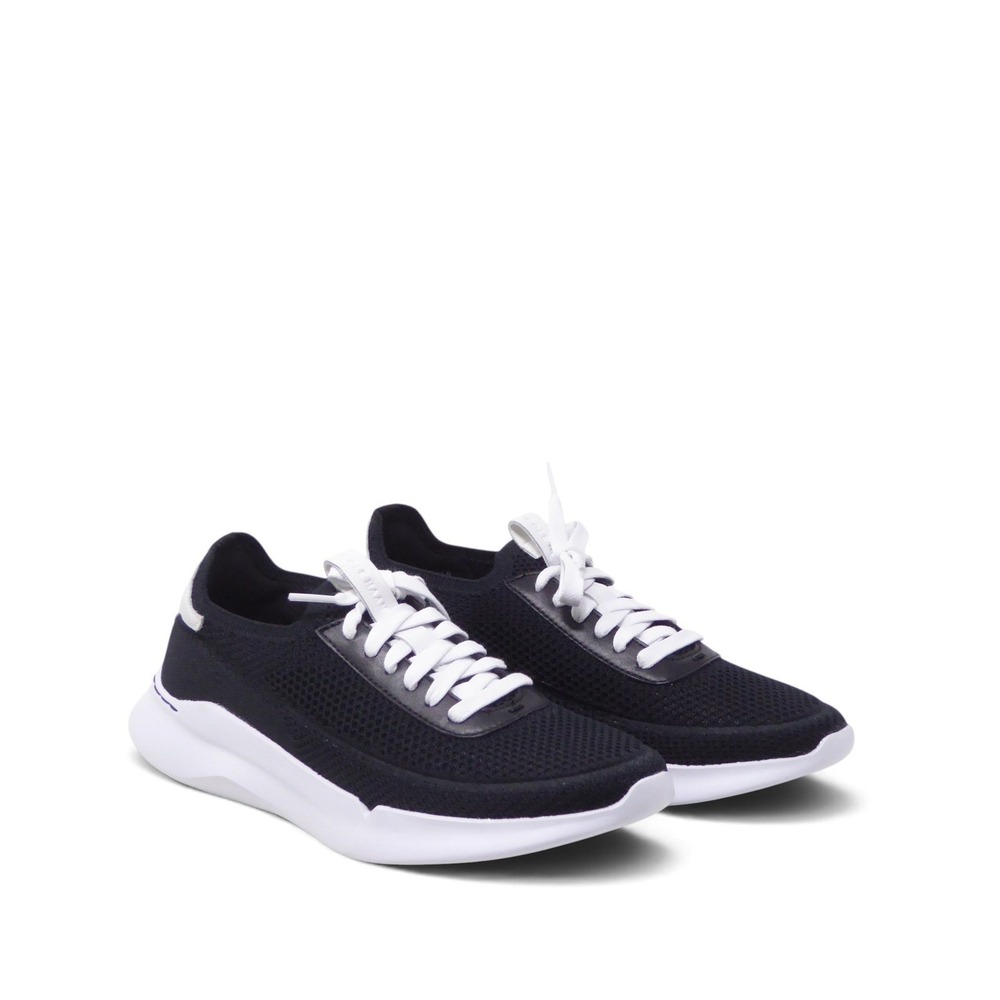 Cole Haan Womens Grand Crosscourt Stitchlite Run Ox Sneaker Black White Knit 8.5